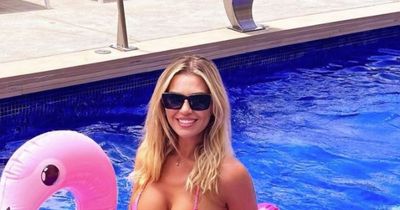 Christine McGuinness branded 'fitty' as she frolics on Flamingo in tiny bikini on holiday with ex Paddy