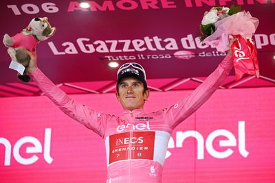 Geraint Thomas ‘not taking anything for granted’ as he officially pulls on pink jersey at Giro d’Italia