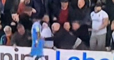 Amad Diallo 'PUSHED' by fan as Man United star hit in the back by angry punter during Sunderland playoff defeat