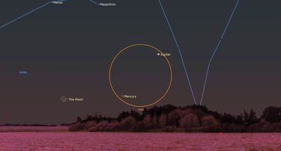 See the moon meet up with elusive Mercury in a conjunction today