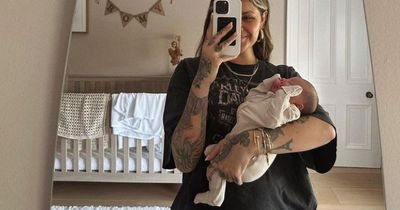 Glasgow's Jamie Genevieve celebrates 'one whole week' with baby girl