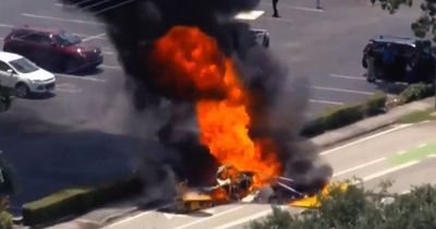 Hollywood plane crash: Aircraft towing sign plummets into fireball in Florida city streets