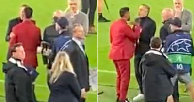 Patrice Evra involved in heated spat with Man City staff after win over Real Madrid