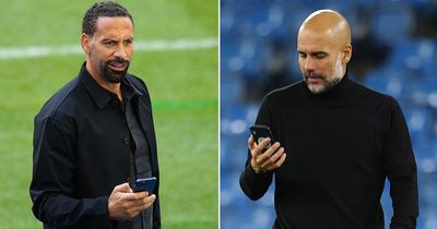Man Utd fans "embarrassed" by Rio Ferdinand after he reveals text message to Pep Guardiola