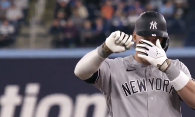 Aaron Judge trolls Blue Jays with new hit celebration mocking dugout side-eye debacle