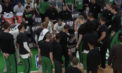 Joe Mazzulla heatedly tossed a clipboard in frustration during a Celtics timeout in Game 1