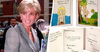 Cheeky greeting cards signed by Princess Diana sell for thousands