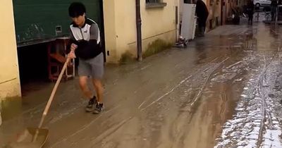 F1 star spotted shifting mud in flooded Italy streets after Emilia Romagna GP called off