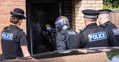 Moment doors go in as police target homes with suspected links to drug crime