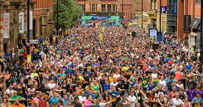 Great Manchester Run 2023 route map for 10k and half marathon