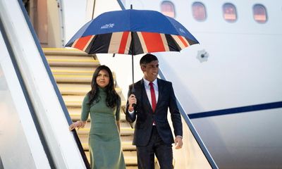 ‘We’re not going away’: Rishi Sunak arrives at G7 announcing Russia sanctions