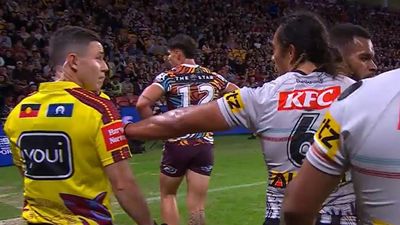Jarome Luai fined for pushing touch judge, making him available for State of Origin selection