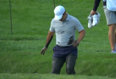 Tom Kim’s embarrassing mud moment goes viral on day one of US PGA Championship