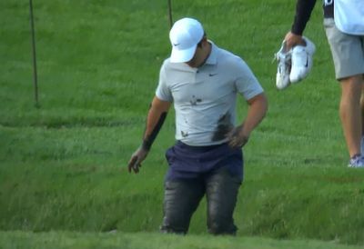 Tom Kim goes viral at US PGA Championship with embarrassing mud moment on day one