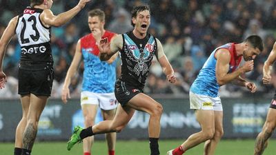 Port Adelaide beat Melbourne by four points in wet weather thriller as Zak Butters lights up Adelaide Oval