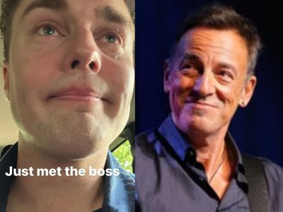 Sam Fender in tears as he meets hero Bruce Springsteen in Italy