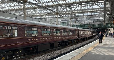 Awestruck Edinburgh locals spot luxury train heading from Waverley on dream trip