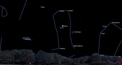 Watch the moon, Venus and Mars engage in a celestial dance next week