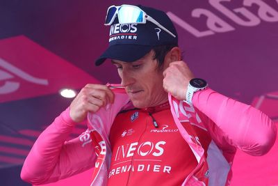 Geraint Thomas retains pink jersey at Giro d’Italia as Einer Rubio wins shortened stage