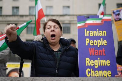 Demonstration outside Downing Street after executions in Iran