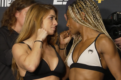 UFC Fight Night 224 faceoff: Mackenzie Dern, Angela Hill get close before main event