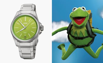 Oris’ watch partnership with Kermit has us green with envy