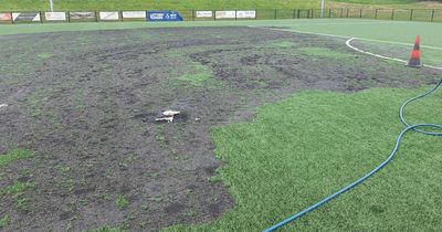 Dunipace pitch set on fire as heartbroken club slam 'disgusting' six figure vandalism by mindless idiots