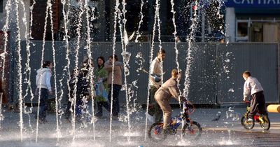 Liverpool fountains that kids ran through and 'had a ball'