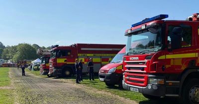 Nottinghamshire Police and firefighters at Wollaton Hall for Emergency Services Day