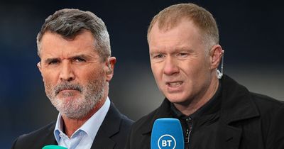 Paul Scholes' two-word response to Roy Keane snubbing him from dream Man Utd XI