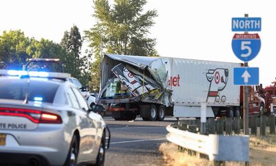 Truck driver in Oregon crash that killed seven arrested on suspicion of drunk driving