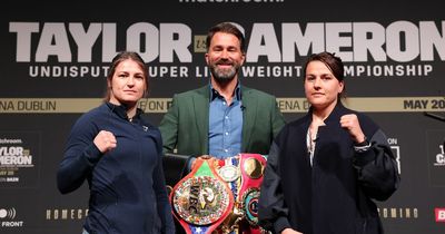 What time and TV channel is Katie Taylor v Chantelle Cameron on tonight?