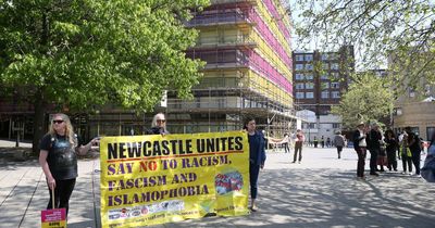 Anti-racist groups' solidarity for refugees in Newcastle as far-right protest falls through