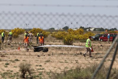 F-18 fighter jet accident at Zaragoza airbase as pilot ejects successfully