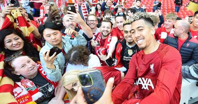 What Roberto Firmino's family did as Mohamed Salah's daughter enjoys adorable moment in Liverpool lap of honour