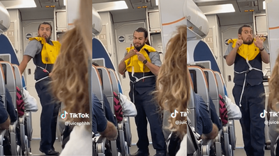 A US Flight Attendant Has Figured Out How To Get Ppl To Watch The Safety Demo I Can’t Look Away