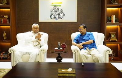 Day after Karnataka swearing-in ceremony participation, Nitish Kumar meets Arvind Kejriwal in Delhi