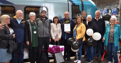 Emotional moment train driver reaches end of the line after over 50 years on the job