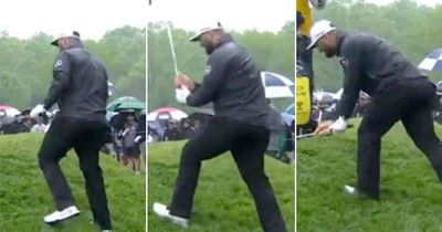 Jon Rahm snaps at TV crew and smashes microphone with club at PGA Championship