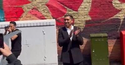What Roberto Firmino sang with Liverpool fans on visit to Anfield mural