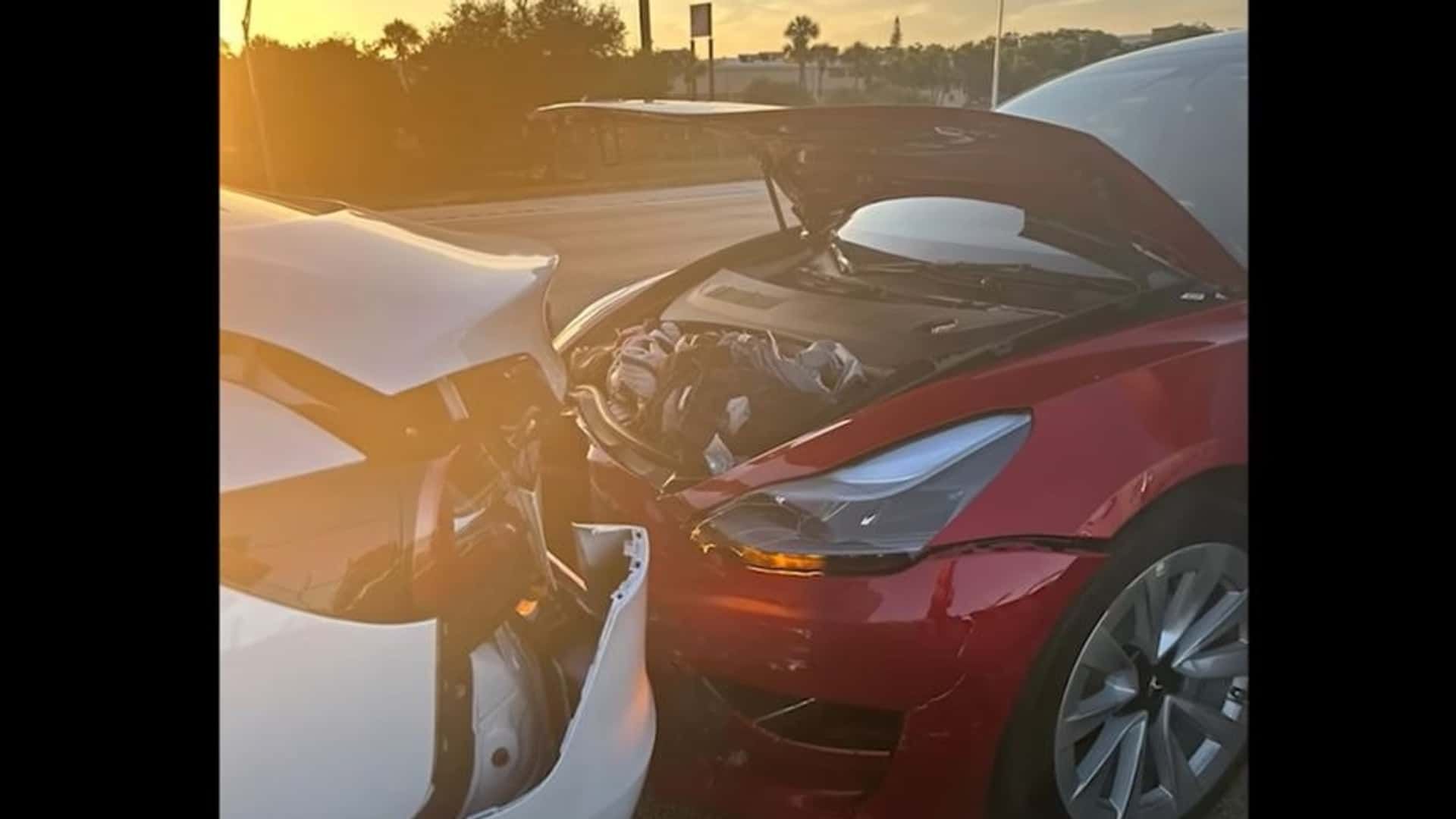 Tesla Crashes Into Another Tesla Due To Road Rage…