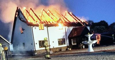 Barking dogs save owners' lives after fire rips through their home as they sleep