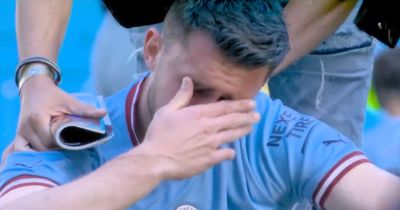 Aymeric Laporte breaks down in tears as moment amid Man City celebrations speaks volumes