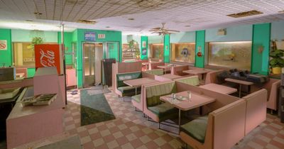 Eerie vintage diner frozen in time discovered with tables still set for guests