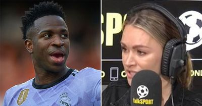 Laura Woods wades in on vile Vinicius Jr racism with swipe at "pathetic" LaLiga chief
