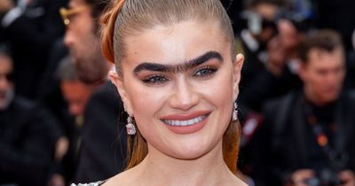 Unibrow model Sophia Hadjipanteli wows fans with glamorous red carpet look