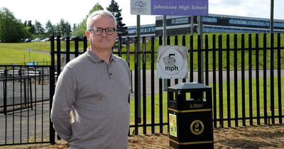 Fresh supply of bins delivered to Johnstone High School area to combat lunchtime litter