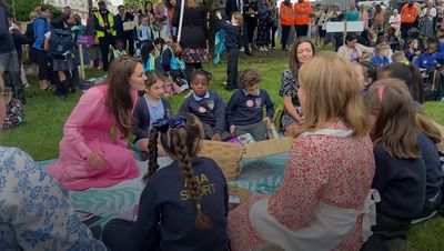 Princess of Wales joins Chelsea Flower Show’s first children’s picnic