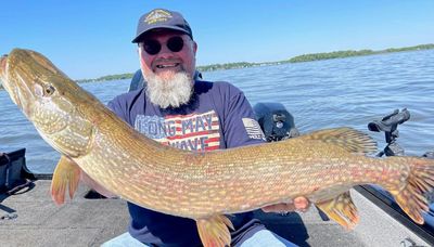 Big northern pike caught during a Take A Vet Fishing event