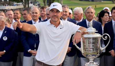 Awkward! Social Media Speculates Over Koepka And PGA Chief At Trophy Presentation